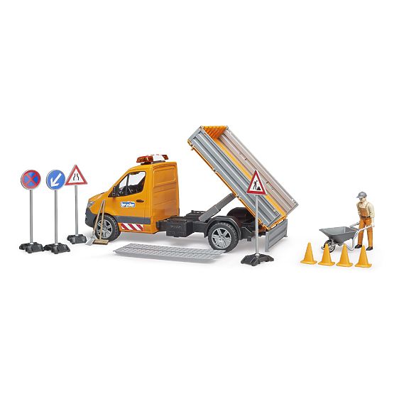 Bruder Vehicul de întreținere drumuri MB Sprinter cu figură și accesorii