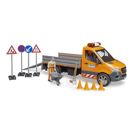Bruder Vehicul de întreținere drumuri MB Sprinter cu figură și accesorii