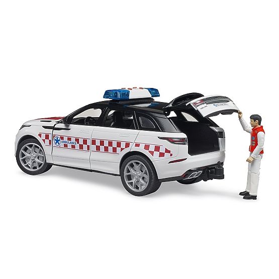 Vehicul medical de salvare Bruder Range Rover Velar cu șofer