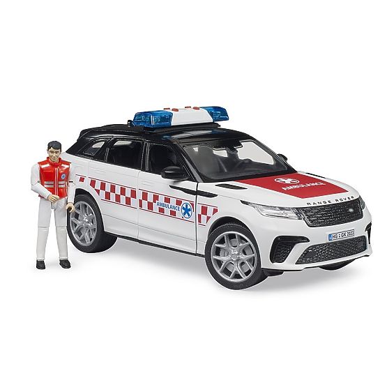Vehicul medical de salvare Bruder Range Rover Velar cu șofer