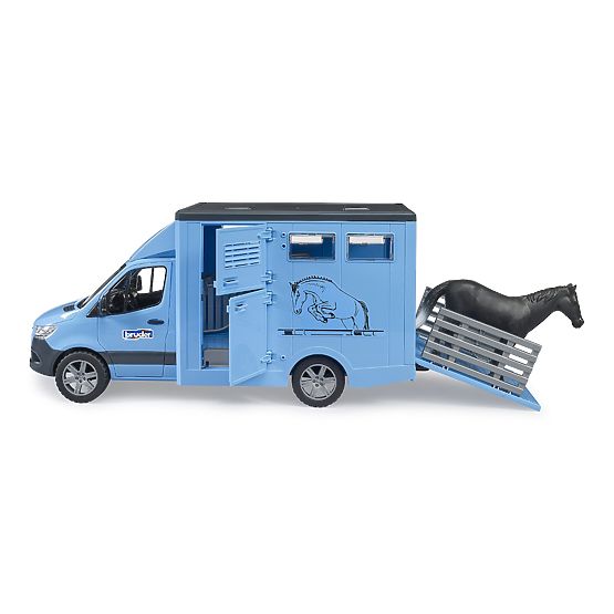 Bruder Vehicul pentru transportul animalelor MB Sprinter cu figurina cal