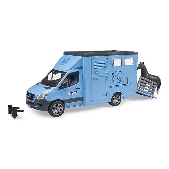 Bruder Vehicul pentru transportul animalelor MB Sprinter cu figurina cal