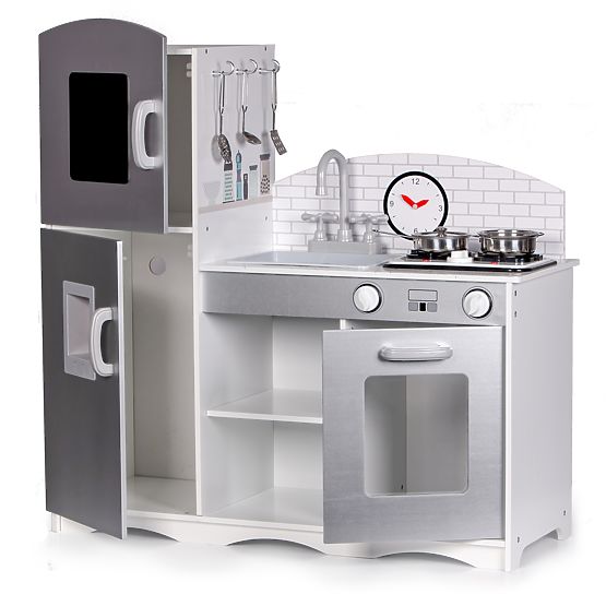 Bucătărie din lemn pentru copii XXL cu echipament