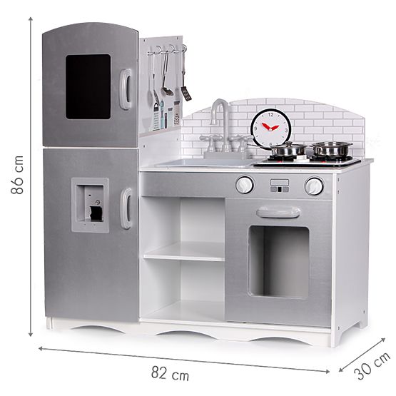 Bucătărie din lemn pentru copii XXL cu echipament