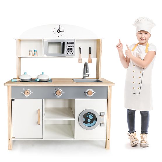 Bucatarie XXL din lemn cu accesorii