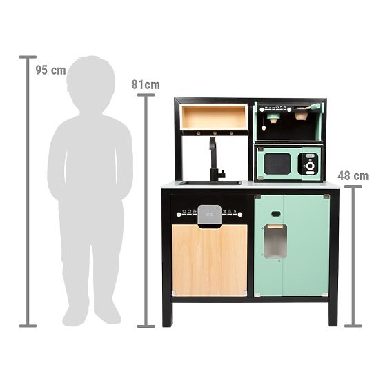Bucătărie industrială pentru copii cu insulă de bucătărie