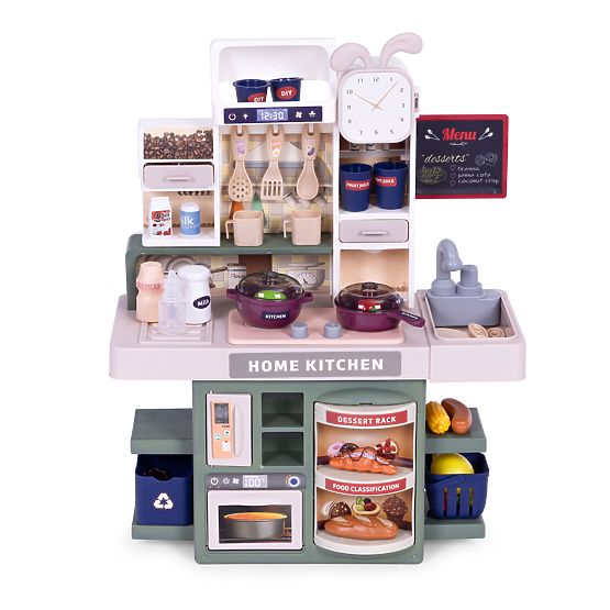 Bucătărie pentru copii sunete LED generator de aburi 35 de accesorii
