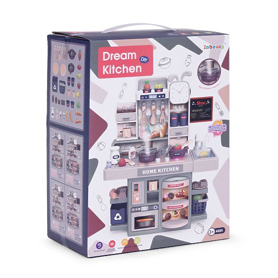 Bucătărie pentru copii sunete LED generator de aburi 35 de accesorii