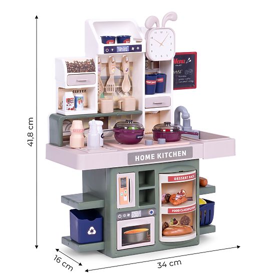 Bucătărie pentru copii sunete LED generator de aburi 35 de accesorii