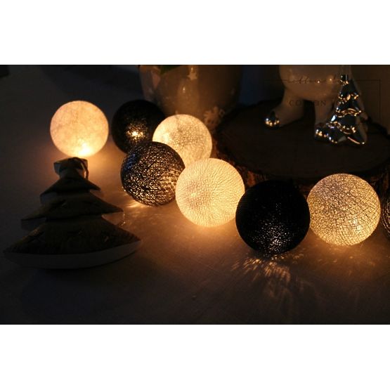 bumbac strălucitor LED-uri bile bumbac bile - argint