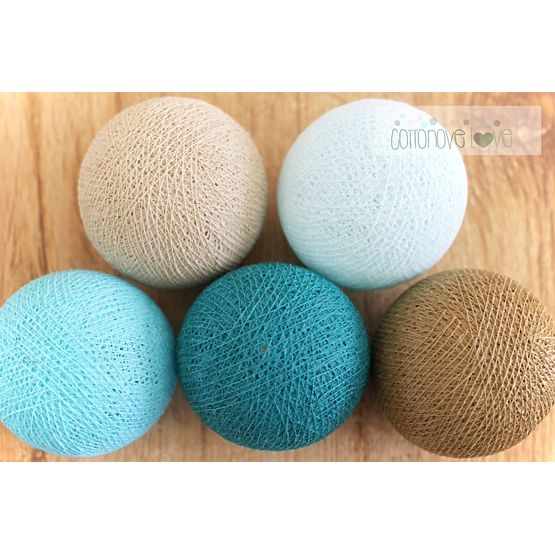 bumbac strălucitor LED-uri bile bumbac bile - turcoaz