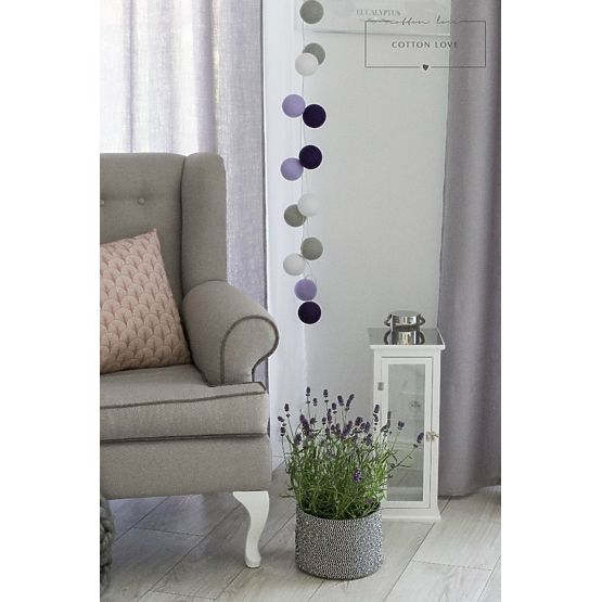 bumbac strălucitor LED-uri bile bumbac bile - violet