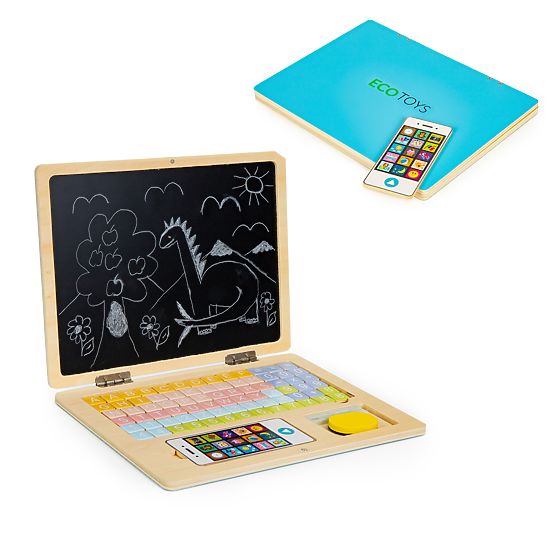 Caiet educativ din lemn cu magneți