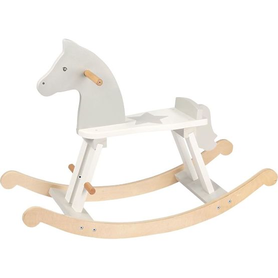 Cal balansoar din lemn cu inel de protectie