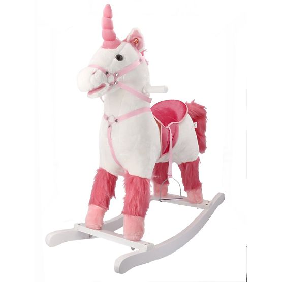 Cal balansoar interactiv unicorn alb