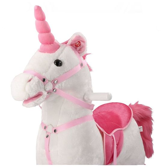 Cal balansoar interactiv unicorn alb