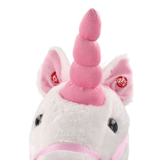 Cal balansoar interactiv unicorn alb