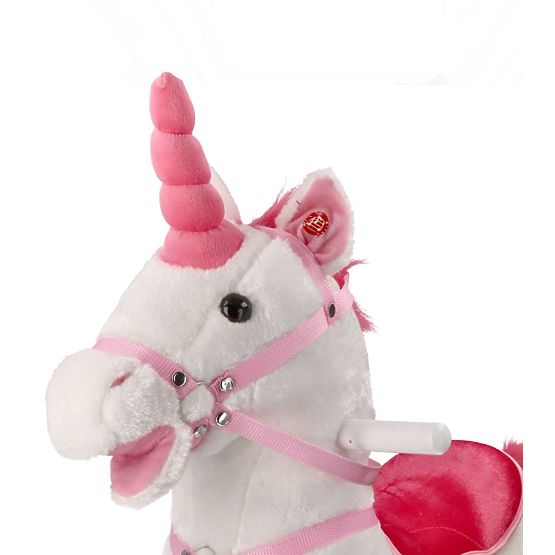 Cal balansoar interactiv unicorn alb
