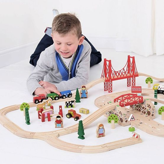 Calea ferată cu drum - 80 de elemente