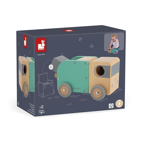 Camion de gunoi din lemn Janod Bolid