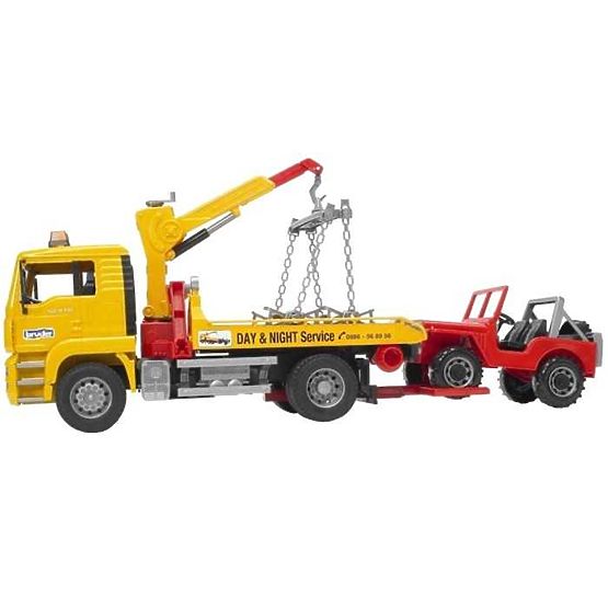Camion de remorcare Bruder MAN și Jeep