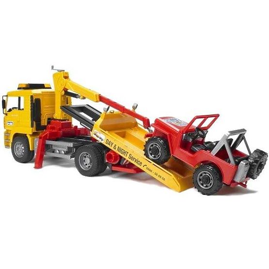 Camion de remorcare Bruder MAN și Jeep