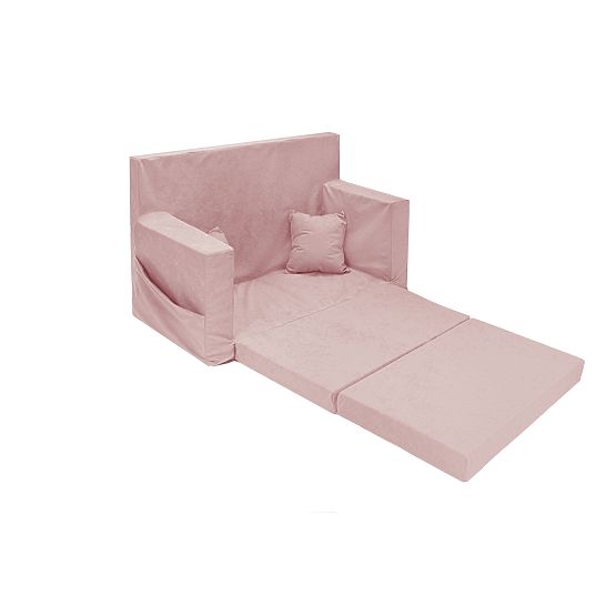 Canapea extensibila pentru copii Classic - Roz pudrat