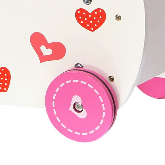 Cărucior din lemn pentru păpuși