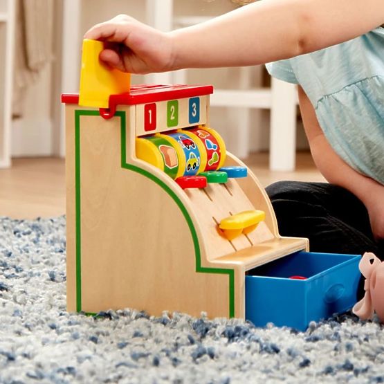 Casă de marcat din lemn 123 Melissa & Doug