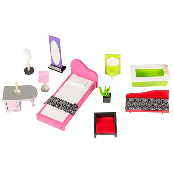 Casă de păpuși din lemn cu lift Kayla