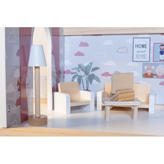 Casă din lemn pentru păpuși Amelia