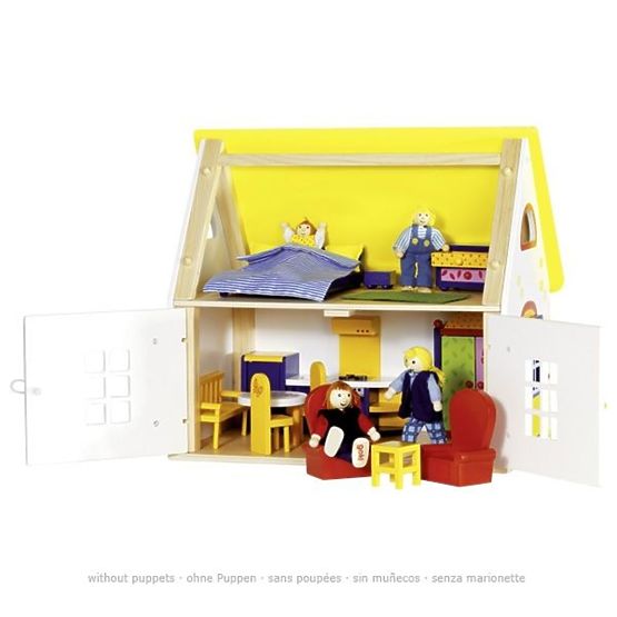 Casă la țară pentru păpuși cu mobilier