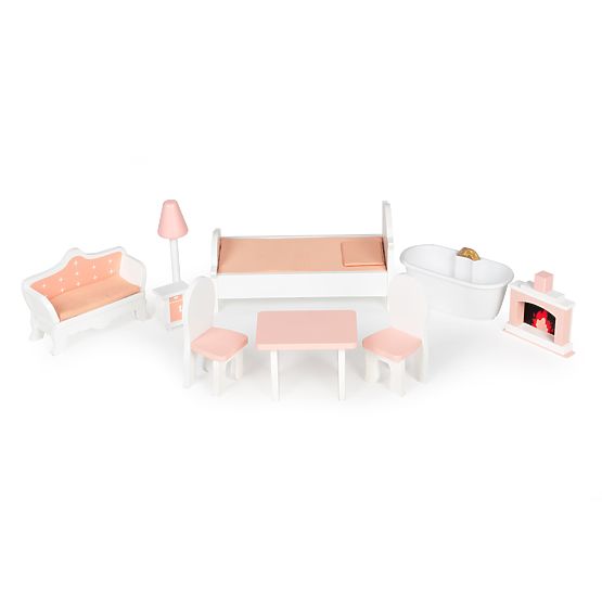 Casă mare de păpuși cu set de mobilier ECOTOYS