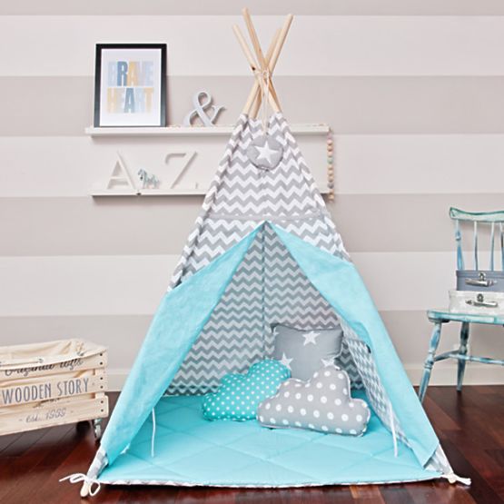 Căsuța de joacă cu tema de  turcoaz magic