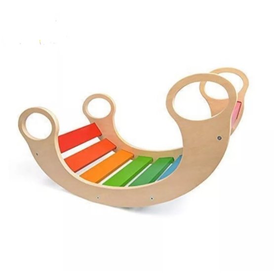 Balansoar Montessori din lemn Jumbo - colorat