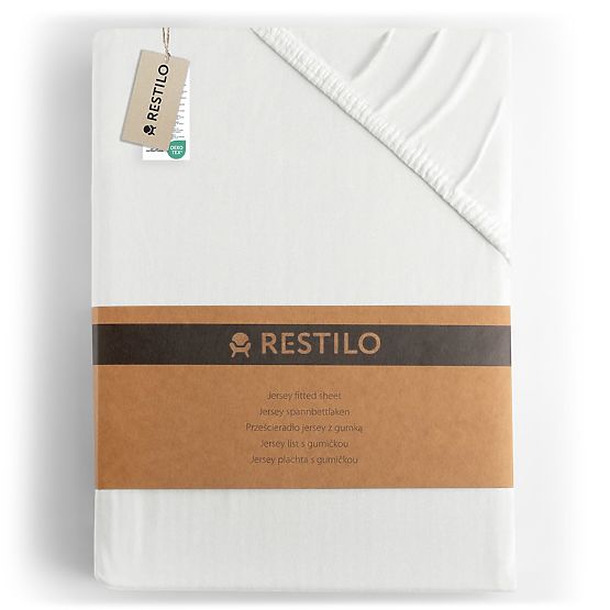 Cearșaf AMBER culoare alb stil clasic material jersey 180-200x200 DecoKing