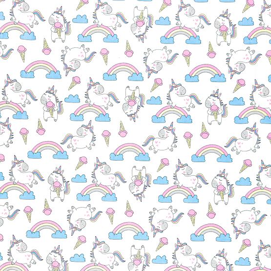 Cearșaf de bumbac - unicorni