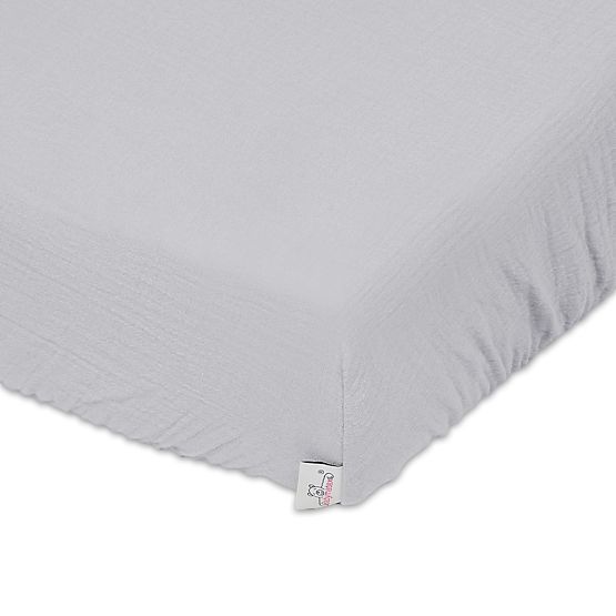 Cearşaf de muselină 140x70 gri deschis