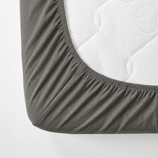 Cearșaf din bumbac 180x80 cm - gri închis