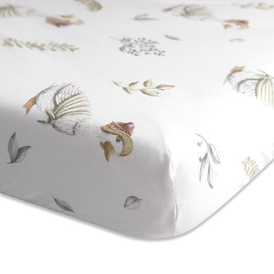 Cearșaf din bumbac cu elastic - Gâsculițe (120x60 cm)