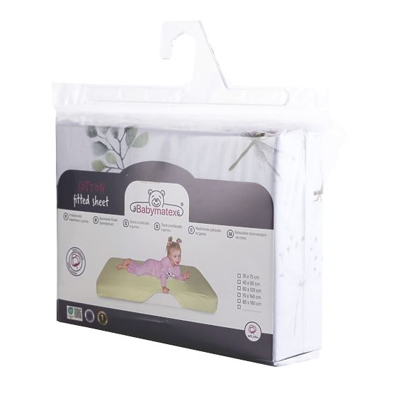 Cearșaf din bumbac cu elastic - Libelule (120x60 cm)