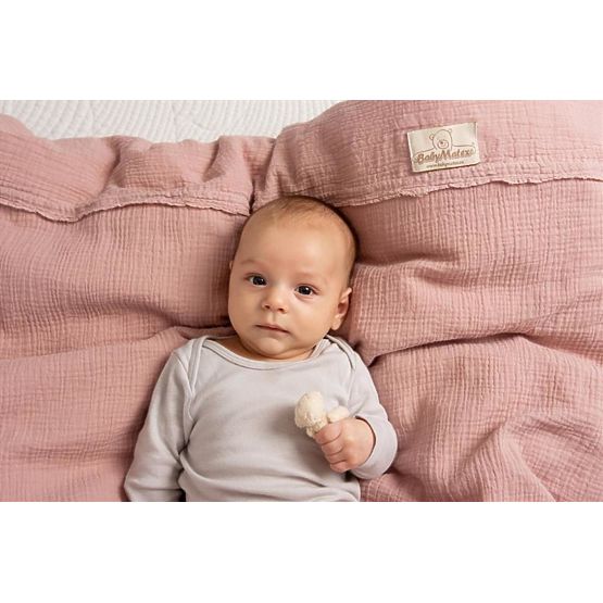 Cearșafuri de muselină 135x100 + 40x60 roz