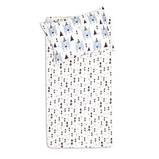 Cearșeaf de pat cu bandă de cauciuc – model cu fețe de usuleț