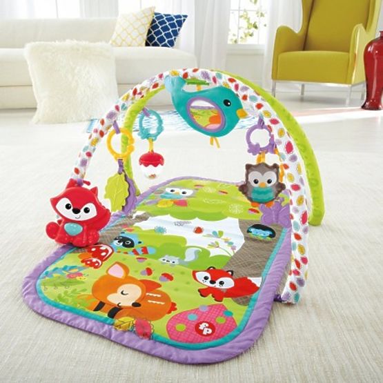 Centru de activitati-Sala de gimnastica cu raft de jucarii Fisher Price 