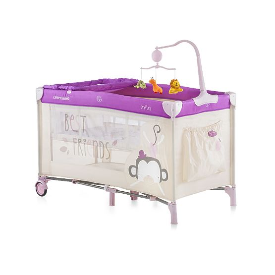 Chipolino călătorie pat juca stilou și chichineață Mila - violet