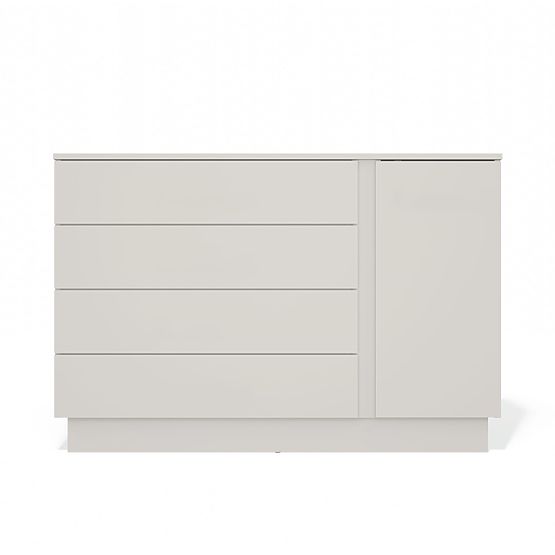 Comodă AMBER 1D4S Dulap 1 Ușă 4 Sertare pentru Dormitor Livingroom CAȘMIR Bej