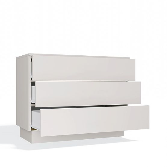 Comodă AMBER 3S Dulap 3 Sertare pentru Dormitor și Cameră de Zi KAȘMIR Bej