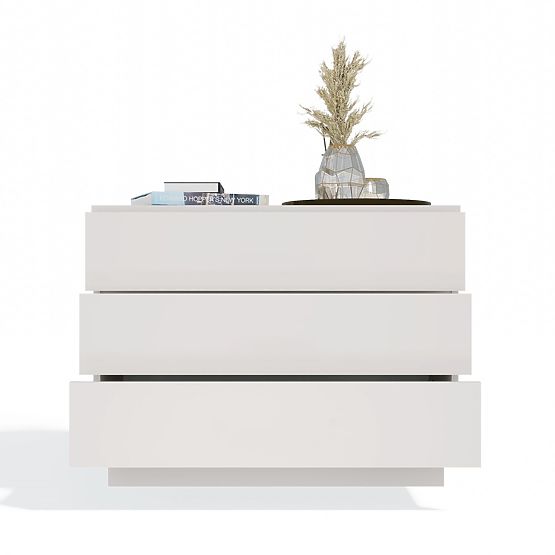 Comodă AMBER 3S Dulap 3 Sertare pentru Dormitor și Cameră de Zi KAȘMIR Bej