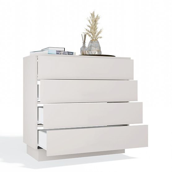 Comodă AMBER 4S Dulap 4 Sertare pentru Dormitor Livingroom CAȘMIR Bej