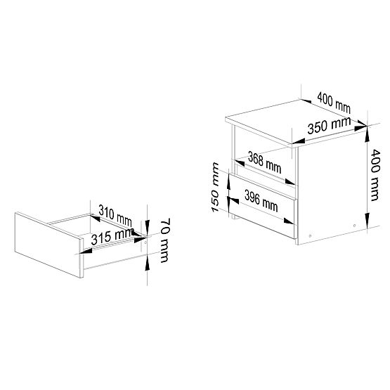 COMODĂ CL1 PK ALBĂ / GRAFIT GRI